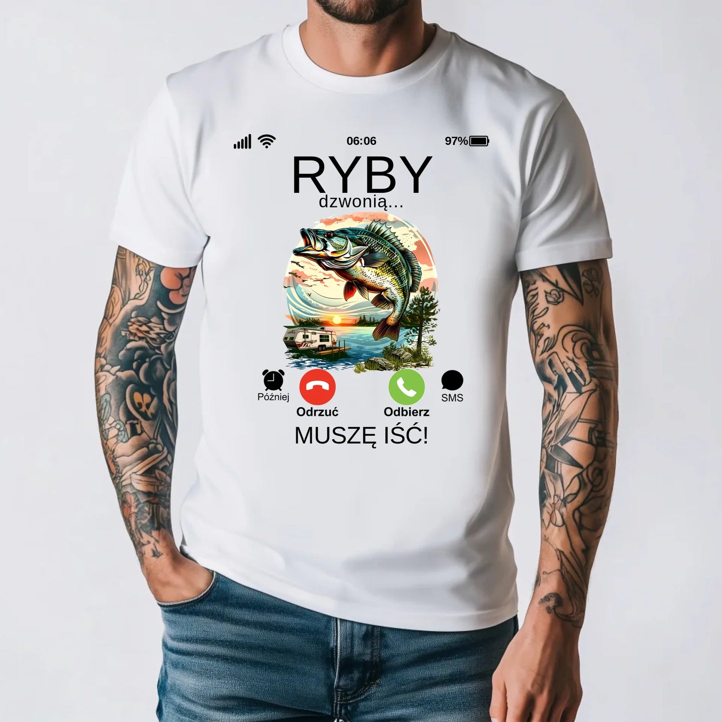 męska biała