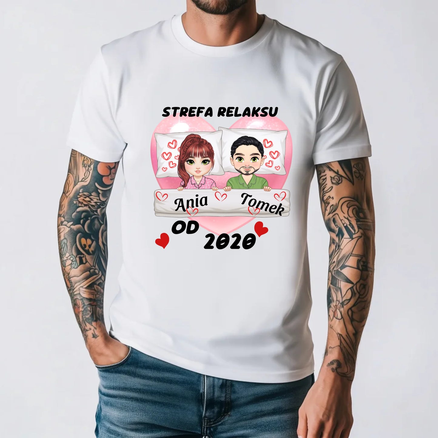 męska biała