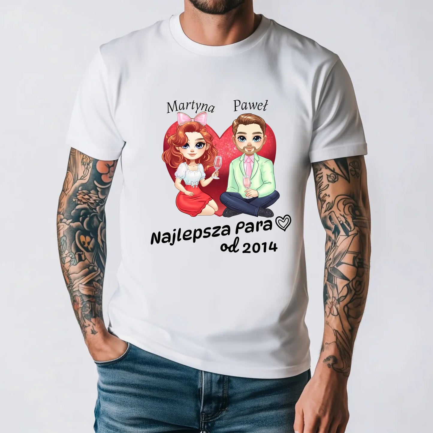 męska biała