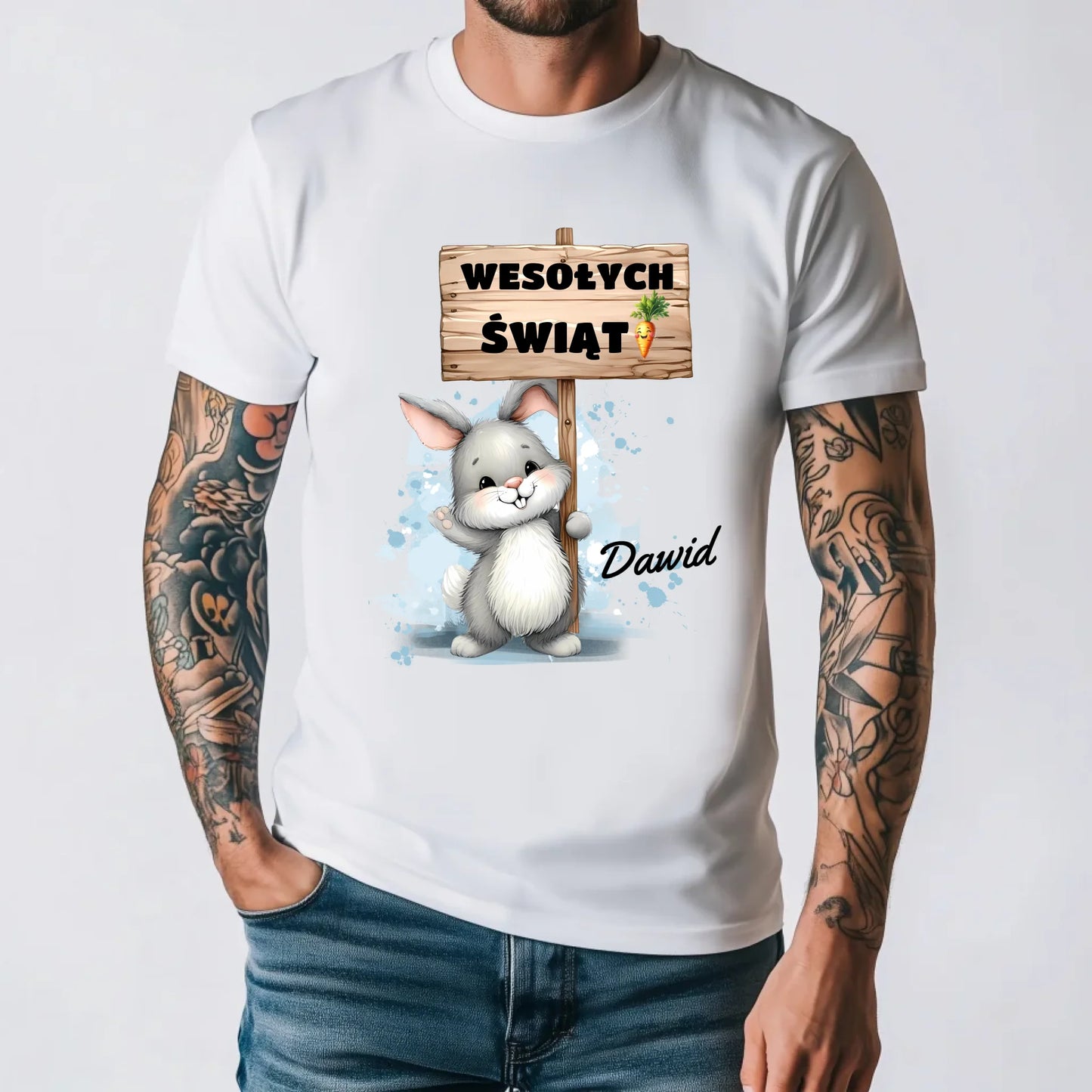 męska biała